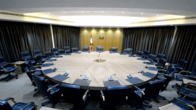 A serious presidential dialogue table with executive decisions