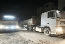 Video: Hundreds of aid trucks enter the southern Gaza Strip