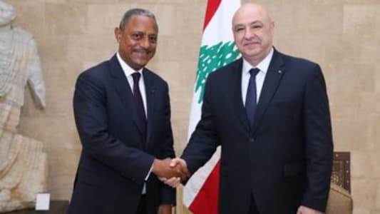 Aoun received a message from the President of the Gabon