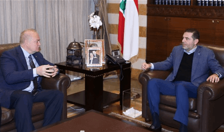 Hariri received the ambassadors of France, Spanish, Italy and Norway in the center house