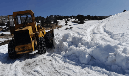 Here are the severed mountain roads due to snow