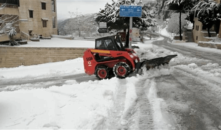 This morning .. mountain roads are cut off due to snow