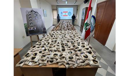 In Zahle .. thwarting smuggling a large amount of Captagon and hashish pills