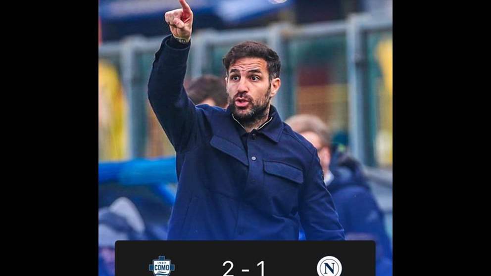 Fabregas celebrates madness with the victory of Komo over Naples