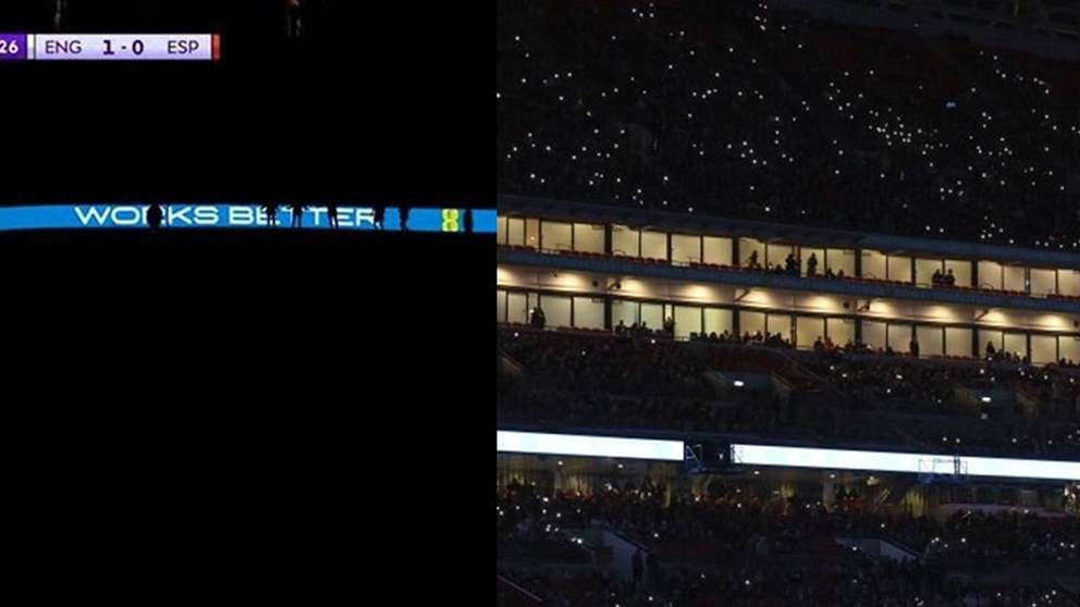 A rare event: power outages at Wembley Stadium