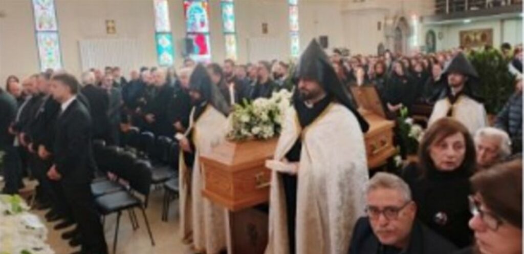 Lebanon today »Bishop Banusian at the funeral of his deputy, Kojanian, in Anjar: to punish criminals