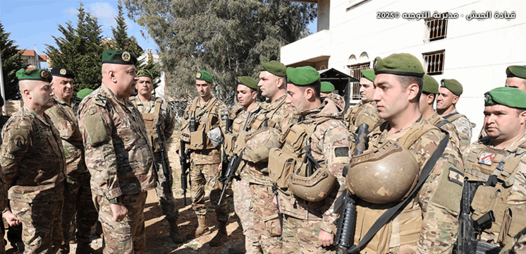 Lebanon today »In pictures .. Acting army commander inspects the units deployed in the south