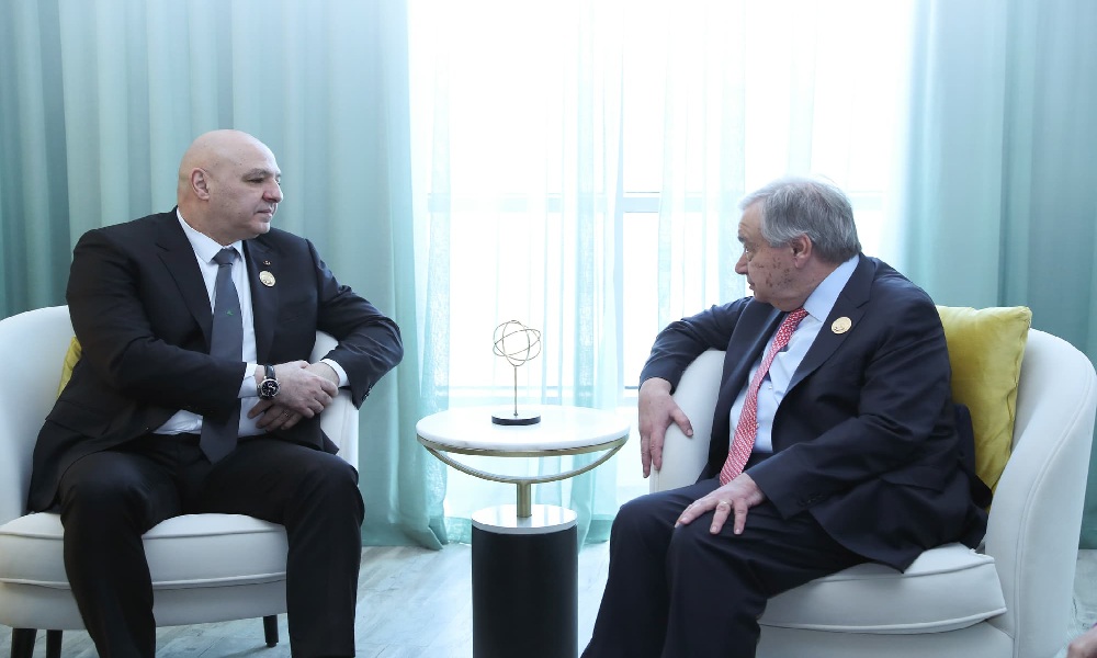 Aoun presented with Guterres for the situation in the south