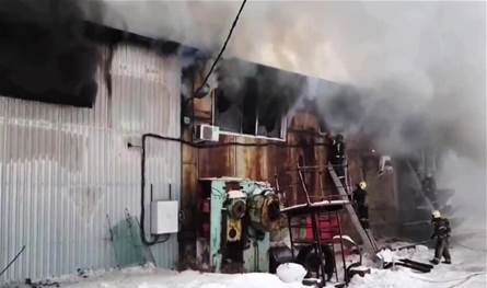 After dropping 3 Ukrainian marches … a fire in a warehouse in the Russian province of Samara